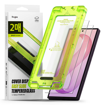 Ringke Easy Slide Exterior Screen Protector for Samsung Galaxy Z Fold8 Ultra F976, Tempered Glass, Full Glue, Set of 2 pieces