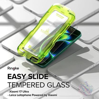 Ringke Easy Slide Screen Protector for Xiaomi 17 Ultra, Tempered Glass, Full Glue, Set of 2 pieces
