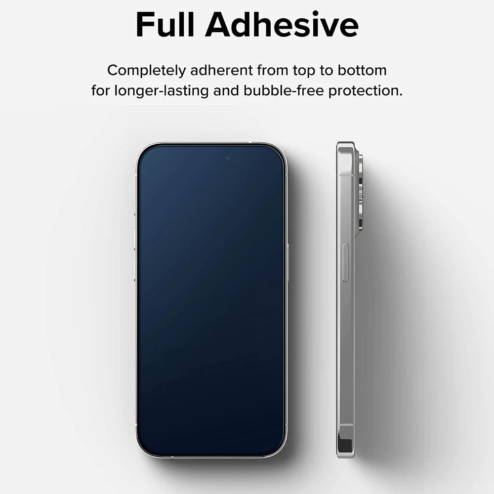 Προστατευτική μεμβράνη οθόνης Ringke για Apple iPhone 15 Pro Max, Ασφαλισμένο γυαλί, Πλήρης κόλλα, Μαύρο
