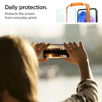 Spigen GlastR Align Master Screen Protector for Samsung Galaxy A55 5G A556, Tempered Glass, Full Glue, Set of 2 pieces AGL07775