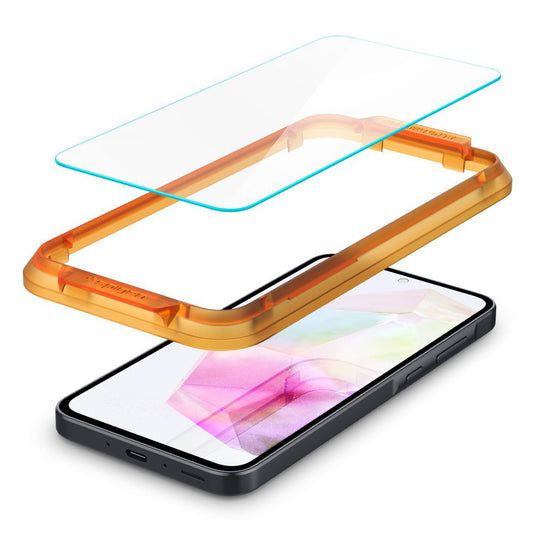 Spigen GlastR Align Master Screen Protector for Samsung Galaxy M35 / A35 5G A356, Tempered Glass, Full Glue, Set of 2 pieces AGL07772