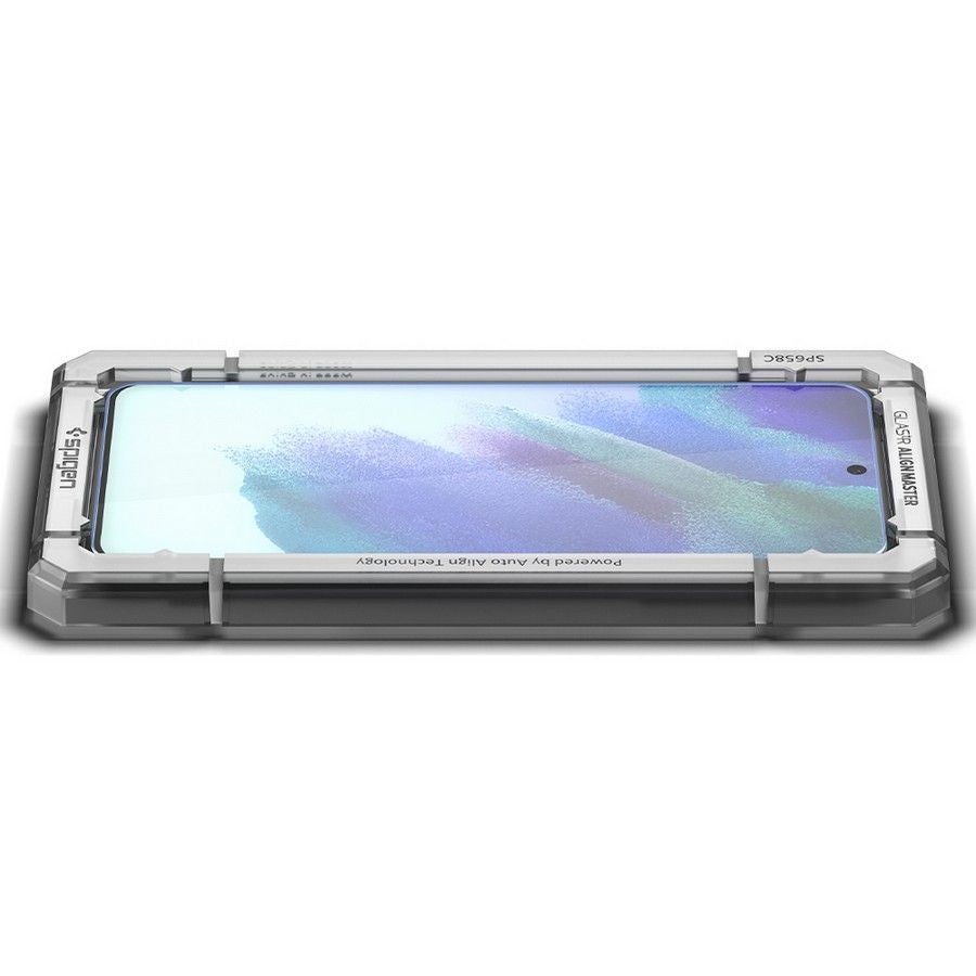 Προστατευτική Μεμβράνη Οθόνης Spigen GlastR Align Master για Samsung Galaxy S21 FE 5G G990, Ενισχυμένο Γυαλί, Πλήρης Κόλληση, Σετ 2 τεμαχίων AGL03088