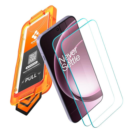 Προστατευτική μεμβράνη οθόνης Spigen GlastR AlignMaster S για OnePlus 15, Ασφαλισμένο γυαλί, Πλήρης κόλλα, Σετ 2 τεμαχίων AGL11333