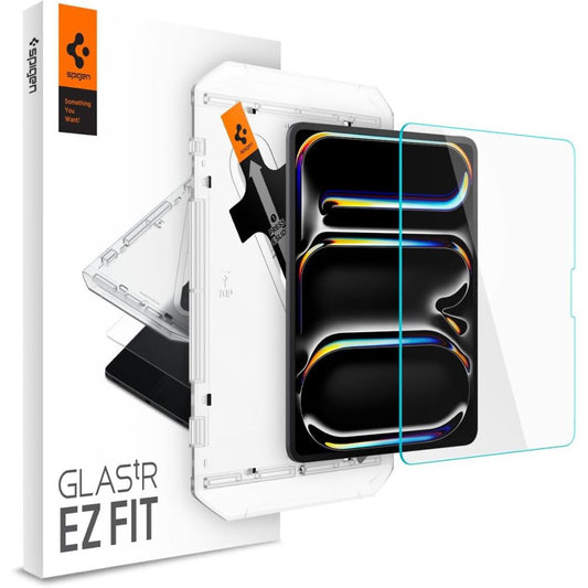 Προστατευτική Μεμβράνη Οθόνης Spigen GlastR EZ FIT για Apple iPad Pro 13 (2024), Ενισχυμένο Γυαλί, Full Glue AGL07793