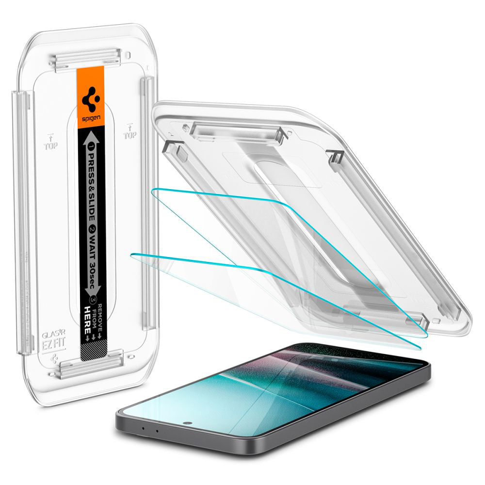 Spigen GlastR EZ FIT Screen Protector for Samsung Galaxy A36 A366, Tempered Glass, Full Glue, Set of 2 pieces AGL09202