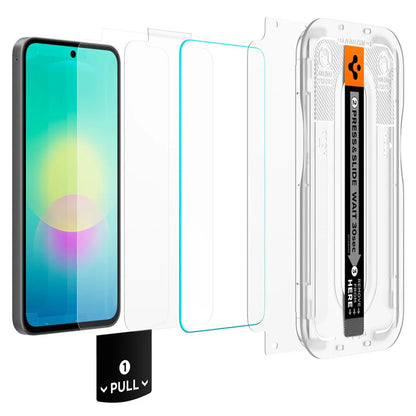 Προστατευτική μεμβράνη οθόνης Spigen GlastR EZ FIT Pro για Samsung Galaxy A27 5G, Ασφαλισμένο γυαλί, Πλήρης κόλλα, Σετ 2 τεμαχίων AGL11809