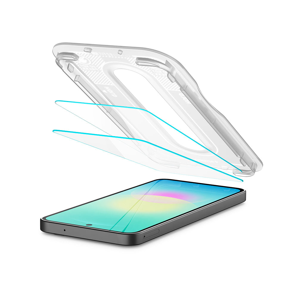Προστατευτική μεμβράνη οθόνης Spigen GlastR EZ FIT Pro για Samsung Galaxy A27 5G, Ασφαλισμένο γυαλί, Πλήρης κόλλα, Σετ 2 τεμαχίων AGL11809