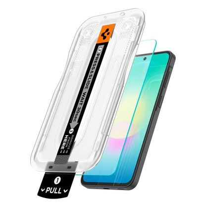 Προστατευτική μεμβράνη οθόνης Spigen GlastR EZ FIT Pro για Samsung Galaxy A27 5G, Ασφαλισμένο γυαλί, Πλήρης κόλλα, Σετ 2 τεμαχίων AGL11809