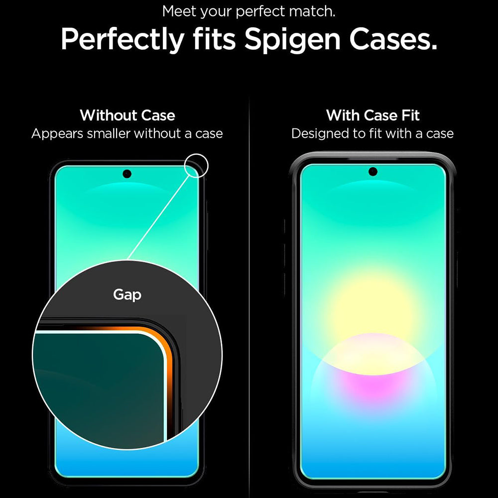 Προστατευτική μεμβράνη οθόνης Spigen GlastR EZ FIT Pro για Samsung Galaxy A27 5G, Ασφαλισμένο γυαλί, Πλήρης κόλλα, Σετ 2 τεμαχίων AGL11809
