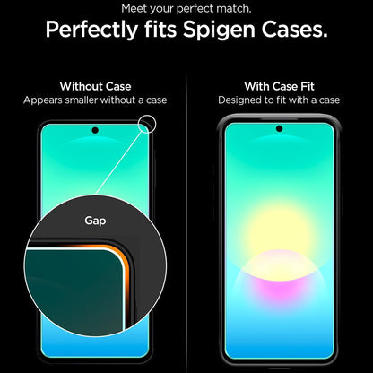 Προστατευτική μεμβράνη οθόνης Spigen GlastR EZ FIT Pro για Samsung Galaxy A27 5G, Ασφαλισμένο γυαλί, Πλήρης κόλλα, Σετ 2 τεμαχίων AGL11809