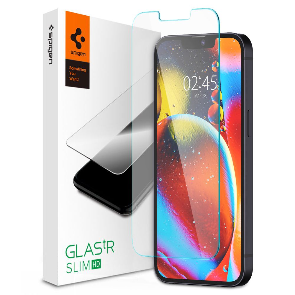 Προστατευτική Μεμβράνη Οθόνης Spigen GlastR Slim για Apple iPhone 14 Plus / 13 Pro Max, Ενισχυμένο Γυαλί, Full Glue AGL03382