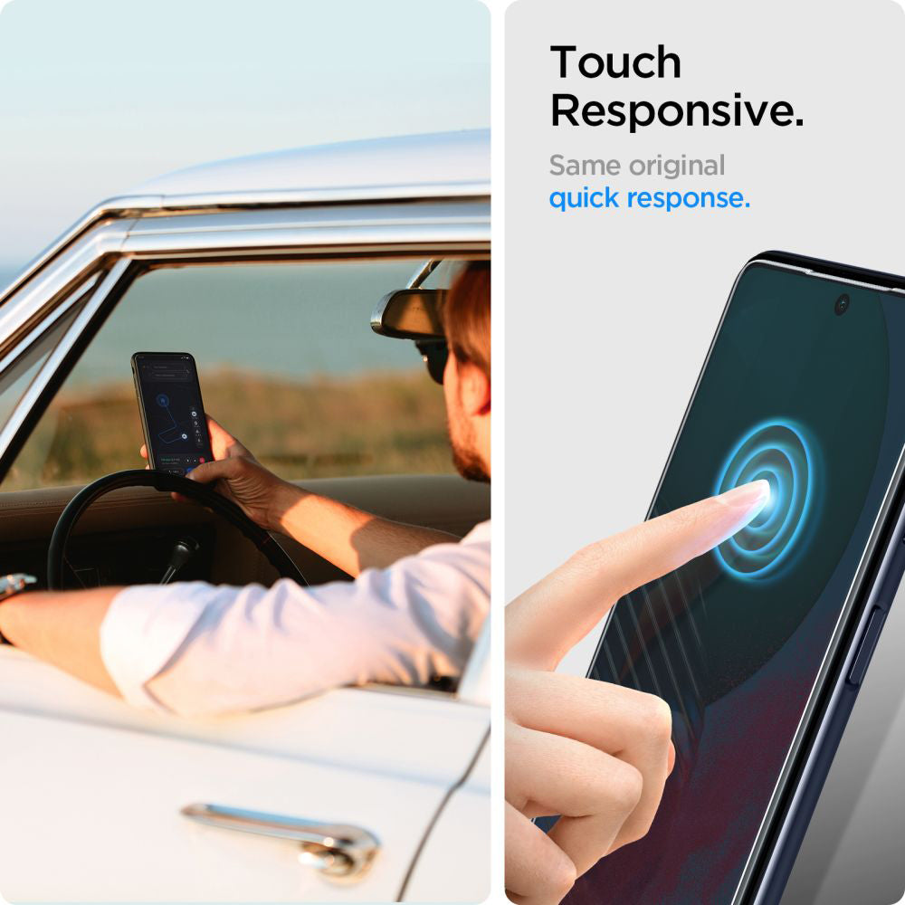 Προστατευτική μεμβράνη οθόνης Spigen GlastR Slim για Samsung Galaxy XCover7 Pro / Xcover7 G556, Ασφαλισμένο γυαλί, Πλήρης κόλλα, Σετ 2 τεμαχίων AGL09407