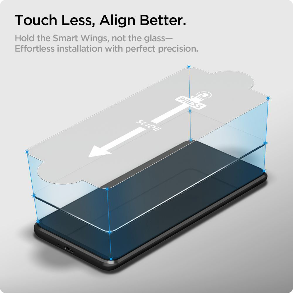 Προστατευτική μεμβράνη οθόνης Spigen GlastR Slim για Samsung Galaxy XCover7 Pro / Xcover7 G556, Ασφαλισμένο γυαλί, Πλήρης κόλλα, Σετ 2 τεμαχίων AGL09407