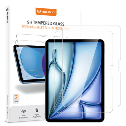 Προστατευτική Μεμβράνη Οθόνης Techsuit ArmorGlass CrystalHD για Apple iPad Air 11 (2025) / Air 11 (2024), Ενισχυμένο Γυαλί, Πλήρης Κόλληση, Σετ 2 τεμαχίων