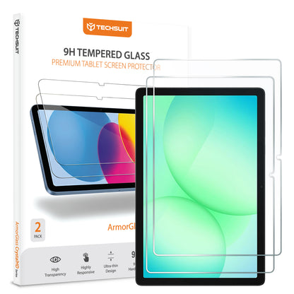Προστατευτική Μεμβράνη Οθόνης Techsuit ArmorGlass CrystalHD για Samsung Galaxy Tab A11+ / Tab A9+, Ενισχυμένο Γυαλί, Full Glue, Σετ 2 τεμαχίων