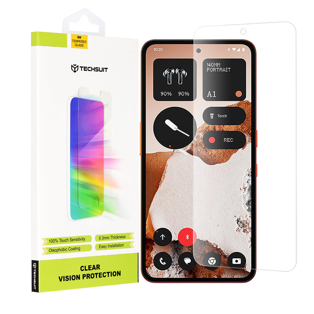 Προστατευτική μεμβράνη οθόνης Techsuit Clear Vision για Nothing CMF Phone 2 Pro, ασφαλισμένο γυαλί, πλήρης κόλλα