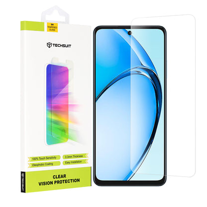 Προστατευτική Μεμβράνη Οθόνης Techsuit Clear Vision για Oppo A60, Ενισχυμένο Γυαλί, Full Glue, Διαφανής