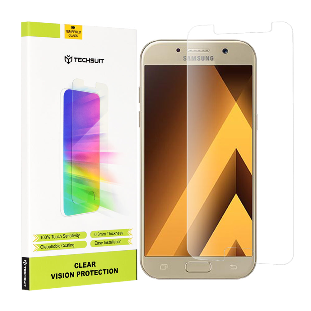 Προστατευτική μεμβράνη οθόνης Techsuit Clear Vision για Samsung Galaxy A5 (2017) A520, Ασφαλισμένο γυαλί, Πλήρης κόλλα