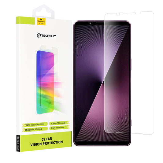 Προστατευτική μεμβράνη οθόνης Techsuit Clear Vision για Sony Xperia 1 VII, Ασφαλισμένο γυαλί, Πλήρης κόλλα