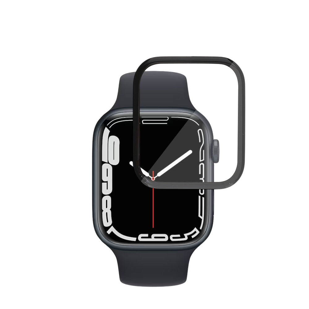 Προστατευτική Μεμβράνη Οθόνης Techsuit Nano Flex για Apple Watch Series 9 / 8 / 7 45mm, Πλαστική, Σετ 2 τεμαχίων, Μαύρη