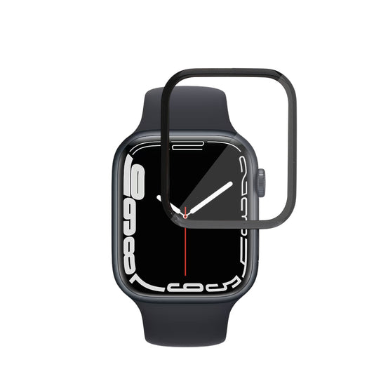Προστατευτική Μεμβράνη Οθόνης Techsuit Nano Flex για Apple Watch Series 9 / 8 / 7 45mm, Πλαστική, Σετ 2 τεμαχίων, Μαύρη
