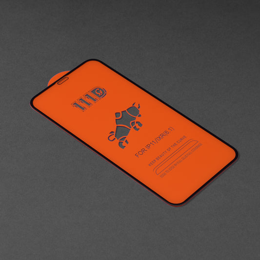 Προστατευτική μεμβράνη οθόνης Techsuit για Apple iPhone 11 / XR, Ασφαλισμένο γυαλί, Full Glue, 111D, Μαύρο