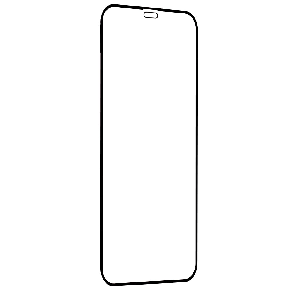 Techsuit Screen Protector Film for Apple iPhone 12 / 12 Pro, Tempered Glass, Full Glue, 111D, Black