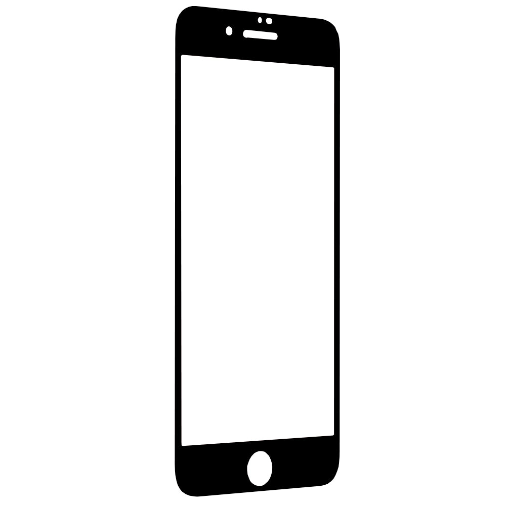 Techsuit Screen Protector Film for Apple iPhone SE (2022) / SE (2020) / 8 / 7, Tempered Glass, Full Glue, 111D, Black