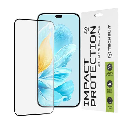 Προστατευτική μεμβράνη οθόνης Techsuit για Honor 200 Lite, Ασφαλισμένο γυαλί, Full Glue, 111D, Μαύρο