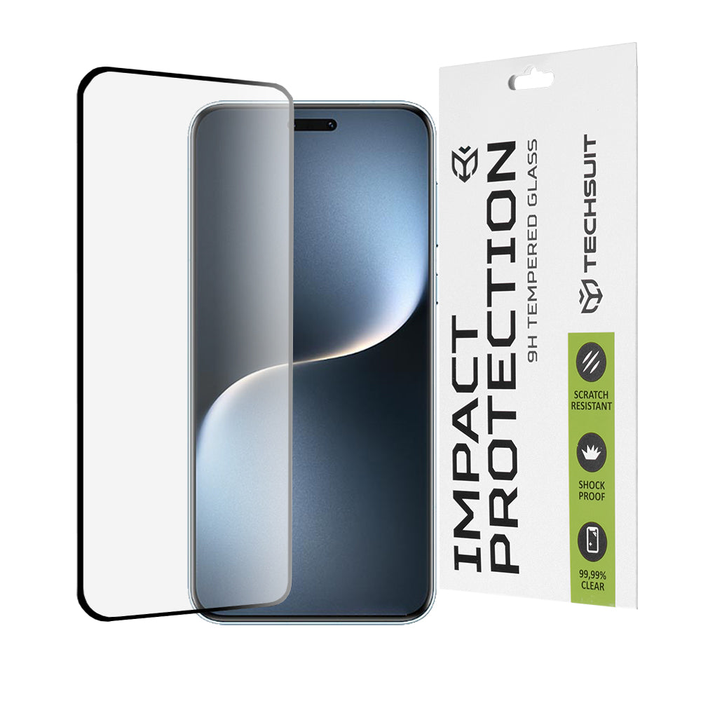 Techsuit Screen Protector Film for Honor Magic7 Pro, Tempered Glass, Full Glue, 111D, Black