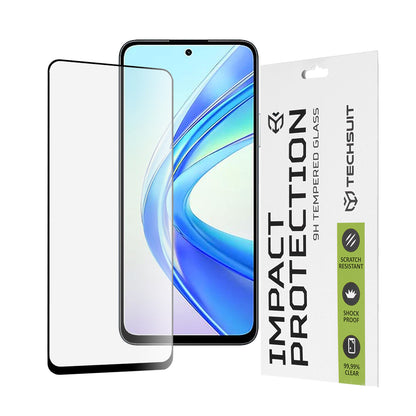 Techsuit Screen Protector Film for Honor X7b 5G / 90 Smart / X7b 4G, Tempered Glass, Full Glue, 111D, Black
