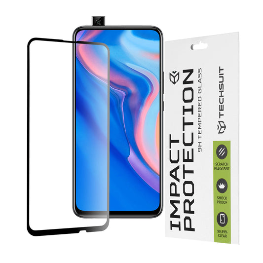 Προστατευτική μεμβράνη οθόνης Techsuit για Huawei Y9 Prime (2019) / P Smart Z, Ασφαλισμένο γυαλί, Full Glue, 111D, Μαύρο