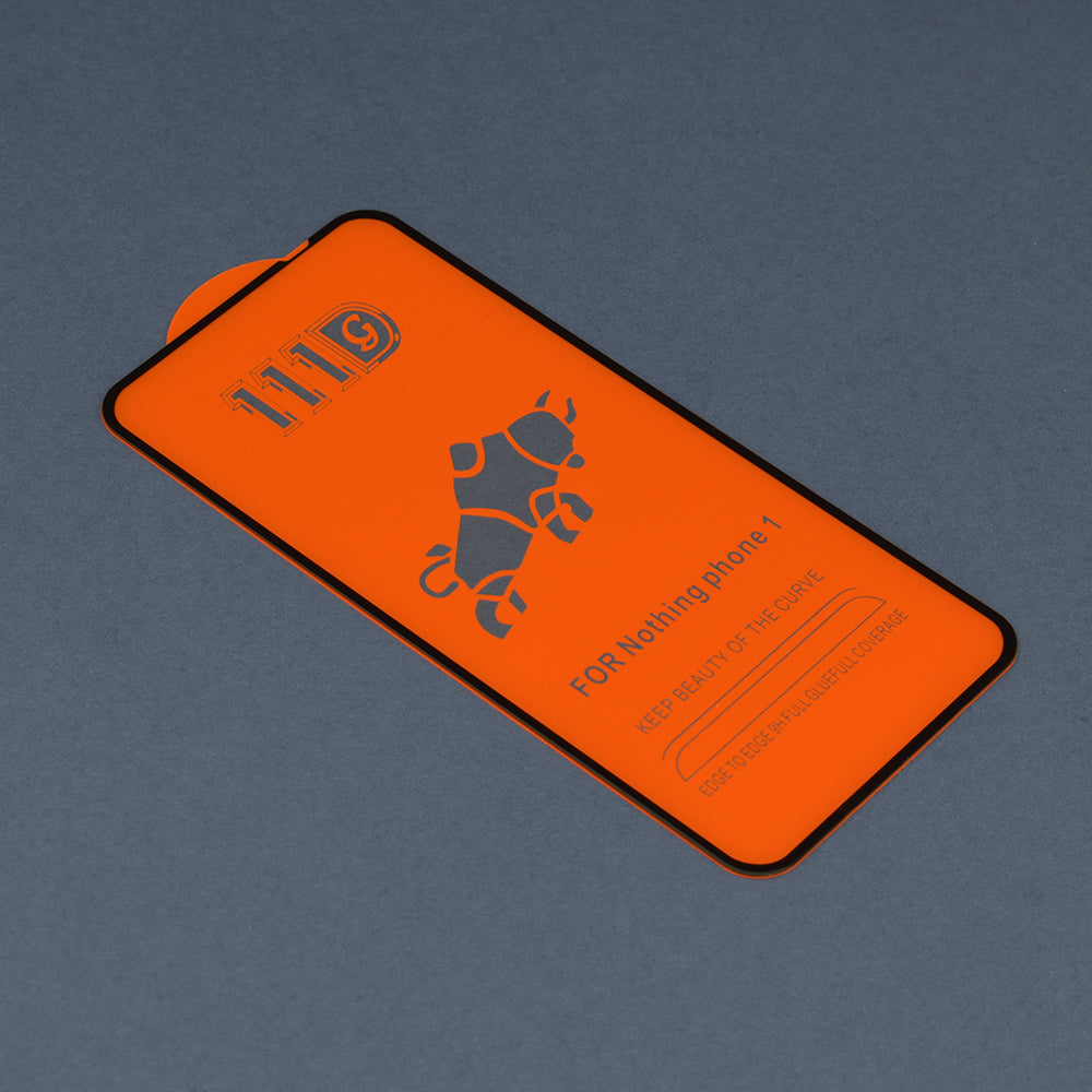Προστατευτική μεμβράνη οθόνης Techsuit για Nothing Phone (1), Ασφαλισμένο γυαλί, Full Glue, 111D, Μαύρο