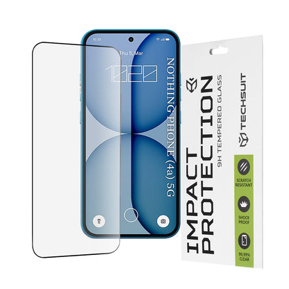 Προστατευτική Μεμβράνη Οθόνης Techsuit για Nothing Phone (4a), Ενισχυμένο Γυαλί, Full Glue, 111D, Μαύρη