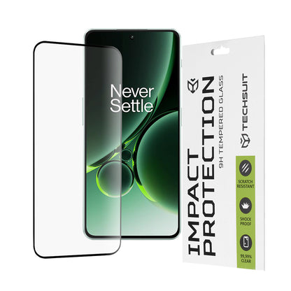 Techsuit Screen Protector Film for OnePlus Nord 3, Tempered Glass, Full Glue, 111D, Black