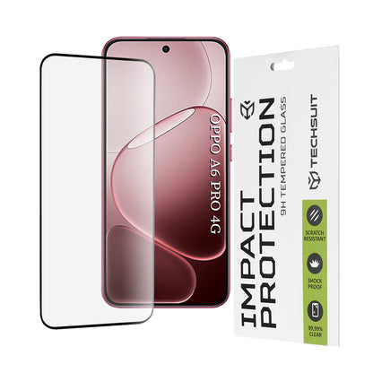 Προστατευτική Μεμβράνη Οθόνης Techsuit για Oppo A6 Pro 5G / A6 Pro 4G, Ενισχυμένο Γυαλί, Full Glue, 111D, Μαύρη
