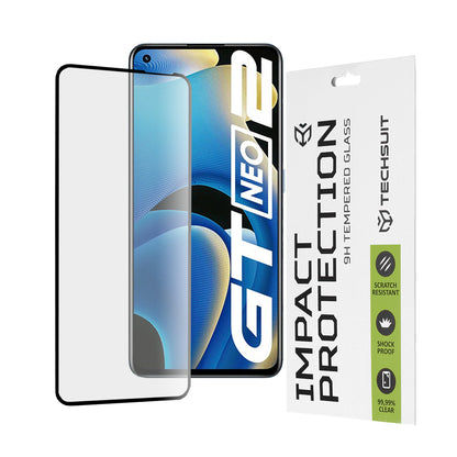Προστατευτική μεμβράνη οθόνης Techsuit για Realme GT Neo 3T / GT2 / GT Neo2, Ασφαλισμένο γυαλί, Full Glue, 111D, Μαύρο