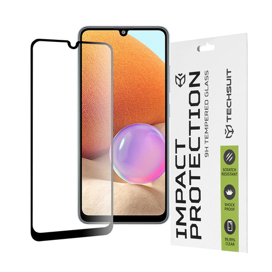 Προστατευτική μεμβράνη οθόνης Techsuit για Samsung Galaxy A33 5G A336 / A32 A325, Ασφαλισμένο γυαλί, Full Glue, 111D, Μαύρο