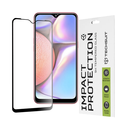 Προστατευτική μεμβράνη οθόνης Techsuit για Samsung Galaxy M01s M017 / A10s A107 / A10 A105 / M10 M105, Ασφαλισμένο γυαλί, Full Glue, 111D, Μαύρο
