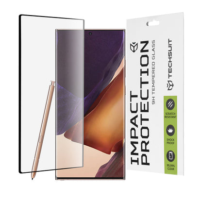 Προστατευτική μεμβράνη οθόνης Techsuit για Samsung Galaxy Note 20 Ultra 5G N986 / Note 20 Ultra N985, Ασφαλισμένο γυαλί, Full Glue, 111D, Μαύρο