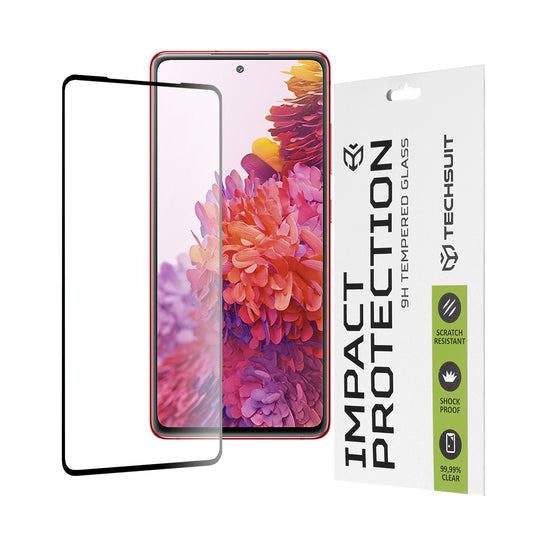 Προστατευτική μεμβράνη οθόνης Techsuit για Samsung Galaxy S20 FE 2022 G781 / S20 FE 5G G781 / S20 FE G780, Ασφαλισμένο γυαλί, Full Glue, 111D, Μαύρο
