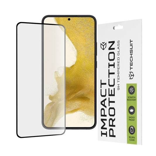 Προστατευτική μεμβράνη οθόνης Techsuit για Samsung Galaxy S23+ S916 / S22+ 5G S906, Ασφαλισμένο γυαλί, Full Glue, 111D, Μαύρο