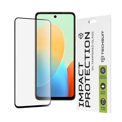 Προστατευτική μεμβράνη οθόνης Techsuit για Tecno Spark 20 / Spark Go 2024 / Spark 20C / Smart 8 / Hot 40i, Ασφαλισμένο γυαλί, Full Glue, 111D, Μαύρο