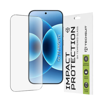 Προστατευτική Μεμβράνη Οθόνης Techsuit για Xiaomi 17, Ενισχυμένο Γυαλί, Full Glue, 111D, Μαύρη