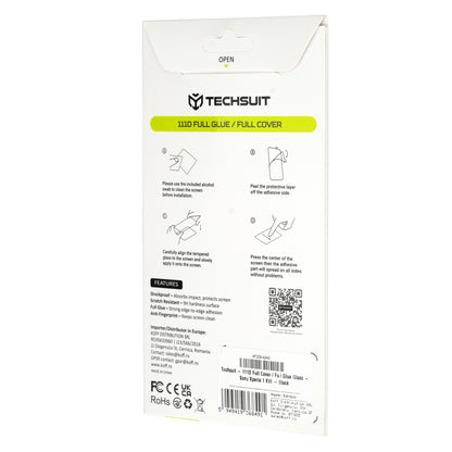 Techsuit Screen Protector Film for Xiaomi 17T Pro, Tempered Glass, Full Glue, 111D, Black