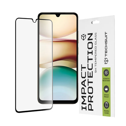Techsuit Screen Protector for Xiaomi Redmi A5 4G (Standard), Tempered Glass, Full Glue, 111D, Black