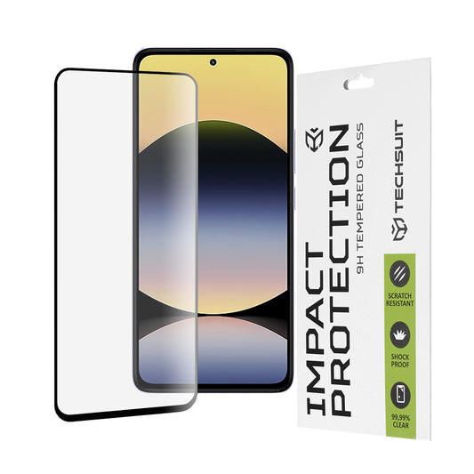 Προστατευτική μεμβράνη οθόνης Techsuit για Xiaomi Redmi Note 14 4G (Standard), Ασφαλισμένο γυαλί, Full Glue, 111D, Μαύρο