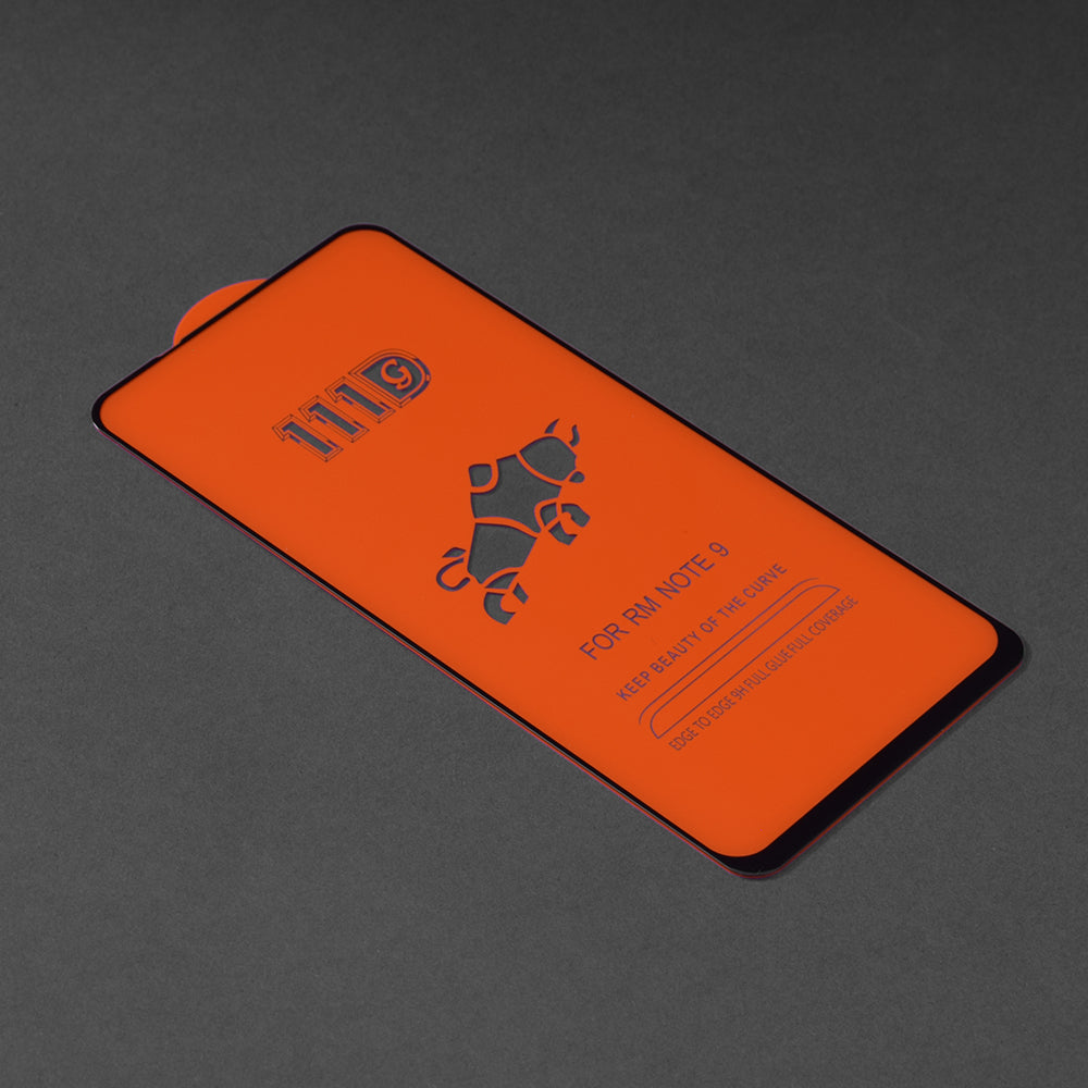 Techsuit Screen Protector Film for Xiaomi Redmi Note 9 / 10X 4G, Tempered Glass, Full Glue, 111D, Black