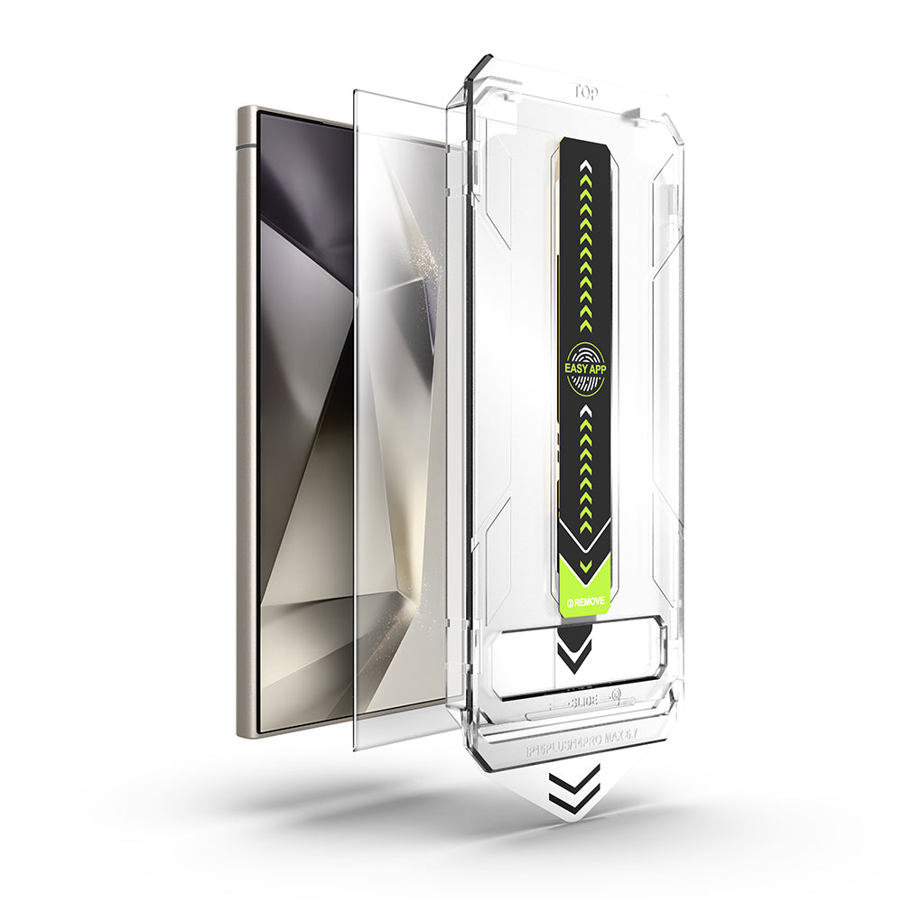 Προστατευτική μεμβράνη οθόνης Techsuit TitanGlass CrystalHD για Samsung Galaxy S24 Ultra S928, Ασφαλισμένο γυαλί, Πλήρης κόλλα