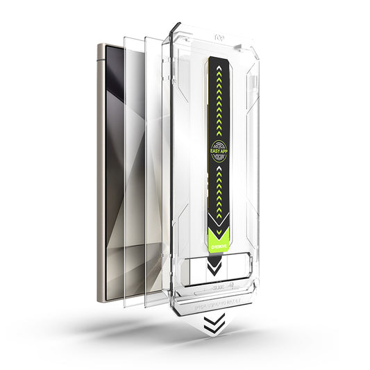 Προστατευτική μεμβράνη οθόνης Techsuit TitanGlass CrystalHD για Samsung Galaxy S24 Ultra S928, Ασφαλισμένο γυαλί, Πλήρης κόλλα, Σετ 2 τεμαχίων